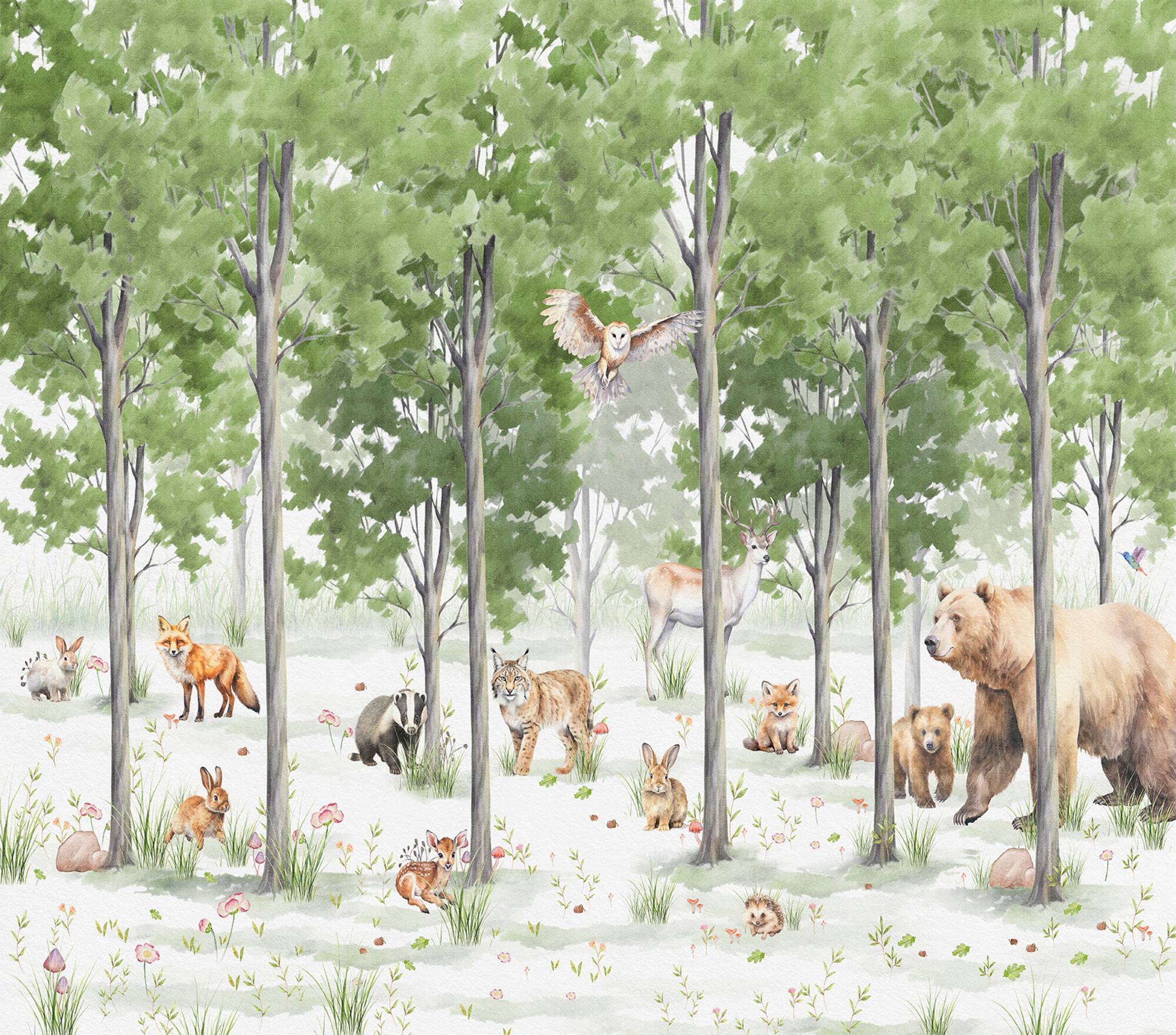 Designs Direct Woodland Animals Wall Mural